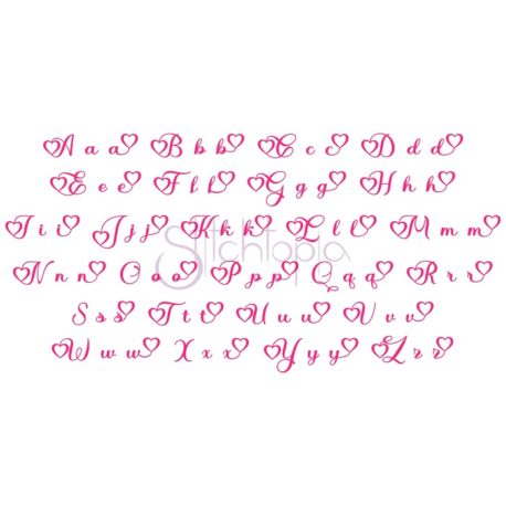 Stitchtopia Baby Love Embroidery Font - All Letters