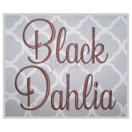 Black Dahlia Embroidery Font .75″ 1″ 1.25″ 1.5″ 2″ 2.5″ 3″