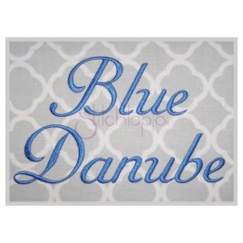 Blue Danube Embroidery Font 3″ 3.5″ 4″ 5″ 6″