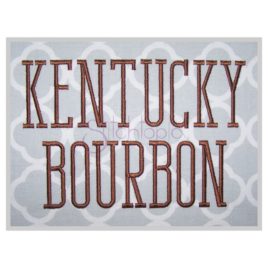 Kentucky Bourbon Embroidery Font .75″ 1″ 1.25″ 1.5″ 2″ 2.5″ 3″