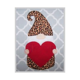 Bean Stitch Heart Gnome Applique