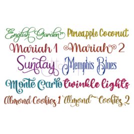 Script Embroidery Font Bundle #8 – 10 Fonts