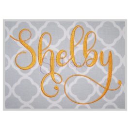 Shelby Embroidery Font 1″ 1.25″ 1.5″ 2″ 2.5″