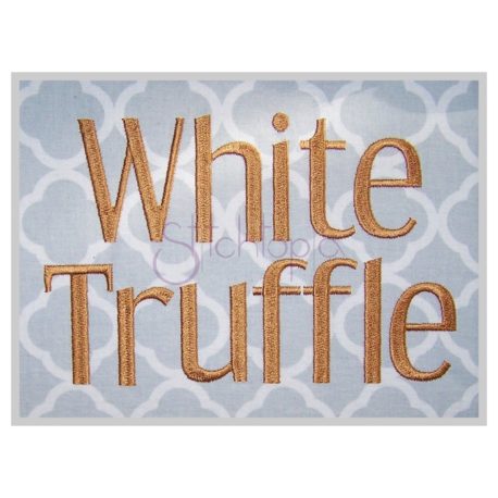 Stitchtopia White Truffle Embroidery Font
