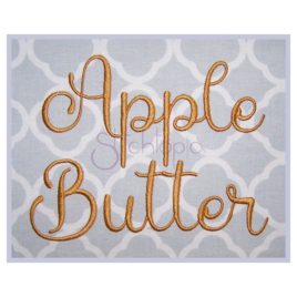 Apple Butter Embroidery Font #1 .75″ 1″ 1.25″ 1.5″ 2″