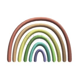 Boho Rainbow Embroidery Design – 6 Color