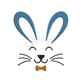 Bunny Face Boy Embroidery Design