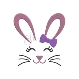 Bunny Face Girl Embroidery Design