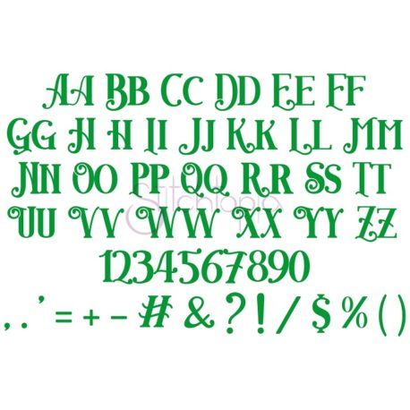 Stitchtopia Dublin Embroidery Font - All Letters