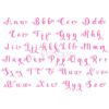 Pink Peonies Embroidery Font 1" 1.25" 1.5" 2" 2.5" - Image 2
