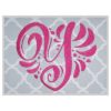 Swirly Hearts Embroidery Monogram 5" 6" 7"