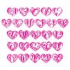 Swirly Hearts Embroidery Monogram 5" 6" 7" - Image 2