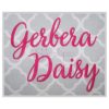 Gerbera Daisy #1 Embroidery Font  1" 1.25" 1.5" 2" 2.5"