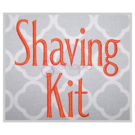 Stitchtopia Shaving Kit Embroidery Font
