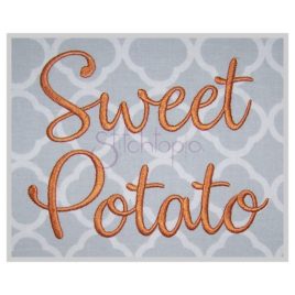 Sweet Potato Embroidery Font 1″ 1.25″ 1.5″ 2″ 2.5″
