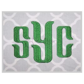 Sycamore Monogram Font 1″ 1.25″ 1.5″ 2″ 2.5″ 3″ 3.5″
