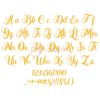 Yellow Roses Embroidery Font  1" 1.25" 1.5" 2" 2.5" - Image 2