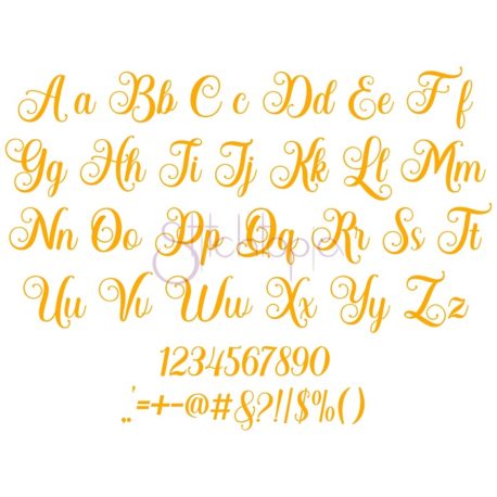 Stitchtopia Yellow Roses Embroidery Font – All Letters b