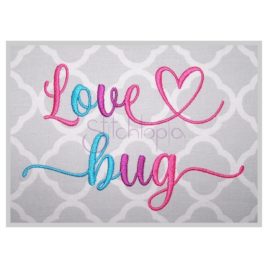Love Bug  Embroidery Font Bundle #1-3 – .75″ 1″ 1.25″ 1.5″ 2″