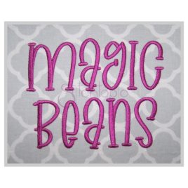 Magic Beans Embroidery Font .75″ 1″ 1.25″ 1.5″ 2″