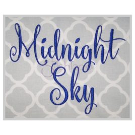 Midnight Sky Embroidery Font 1″ 1.25″ 1.5″ 2″ 2.5″