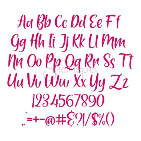 Stitchtopia Simple Melody Embroidery Font - All Letters