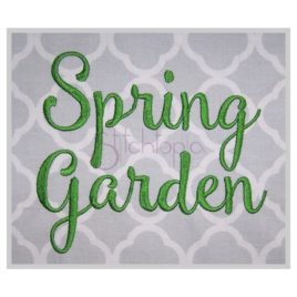 Spring Garden Embroidery Font .75″ 1″ 1.25″ 1.5″ 2″