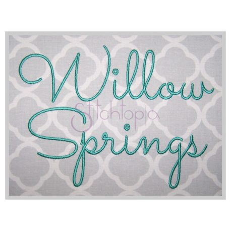 Stitchtopia Willow Springs Embroidery Font