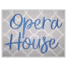 Opera House Embroidery Font .75″ 1″ 1.25″ 1.5″ 2″