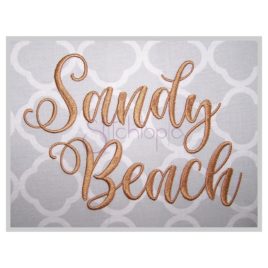 Sandy Beach Embroidery Font #1 – .75″ 1″ 1.25″ 1.5″ 2″