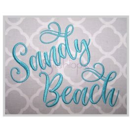Sandy Beach Embroidery Font #2 – .75″ 1″ 1.25″ 1.5″ 2″