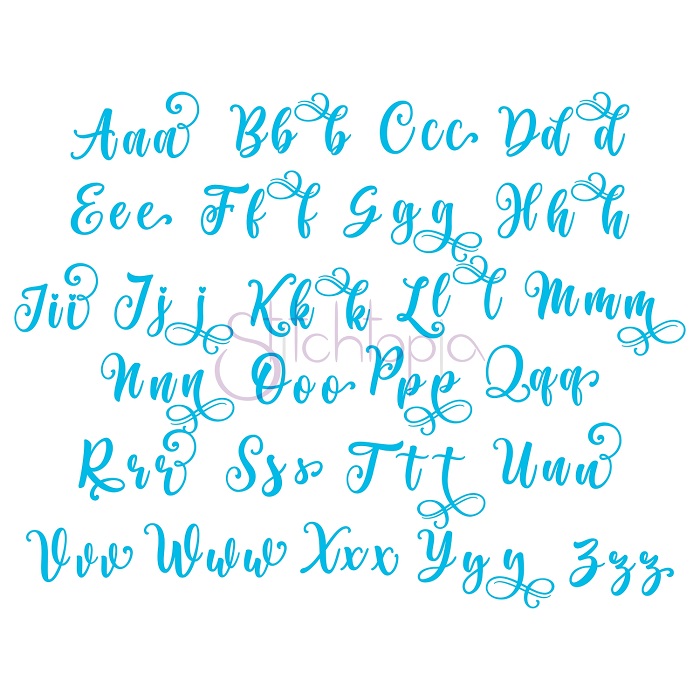 Sandy Beach Embroidery Font #2 - .75