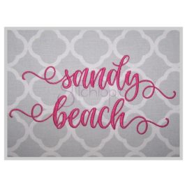 Sandy Beach Embroidery Font #3 – .75″ 1″ 1.25″ 1.5″ 2″