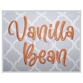 Vanilla Bean Embroidery Font .75″ 1″ 1.25″ 1.5″ 2″
