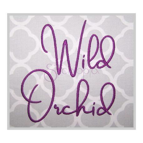 Stitchtopia Wild Orchid Embroidery Font