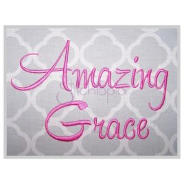 Amazing Grace Embroidery Font .75″ 1″ 1.25″ 1.5″ 2″