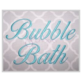 Bubble Bath Embroidery Font .75″ 1″ 1.25″ 1.5″ 2″
