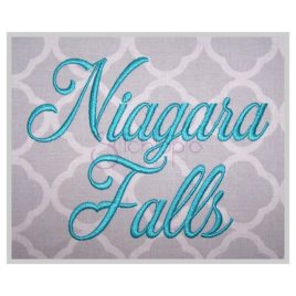 Niagara Falls Embroidery Font .75″ 1″ 1.25″ 1.5″ 2″