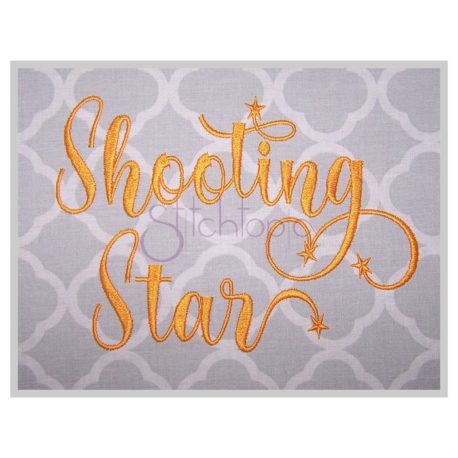 Stitchtopia Shooting Star Embroidery Font