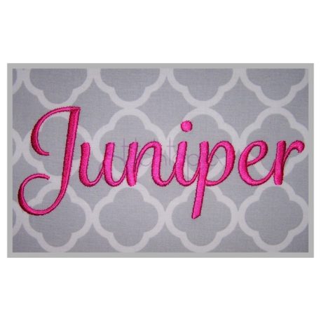 Juniper Embroidery Font - Large Sizes b