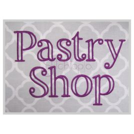 Pastry Shop Embroidery Font 1″ 1.25″ 1.5″ 2″ 2.5″