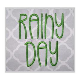 Rainy Day Embroidery Font .75″ 1″ 1.25 1.5″ 2″ 2.5″ 3″