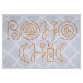 Boho Chic Embroidery Font 1″ 1.25″ 1.5″ 2″ 2.5″