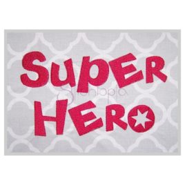 Super Hero Embroidery Font .75″ 1″ 1.25″ 1.5″ 2″