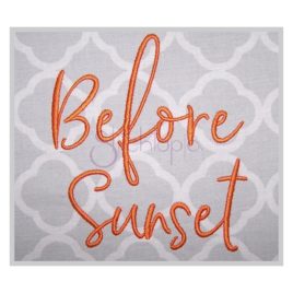 Before Sunset Embroidery Font .75″ 1″ 1.25″ 1.5″ 2″
