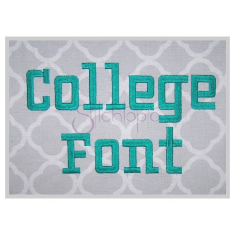 Stitchtopia College Embroidery Font