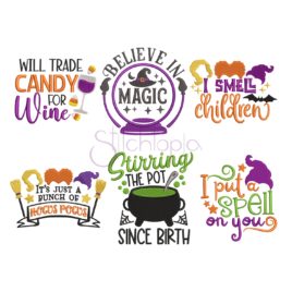Halloween Embroidery Design Set #3