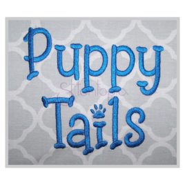 Puppy Tails Embroidery Font .75″ 1″ 1.25″ 1.5″ 2″