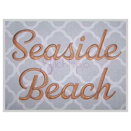 Stitchtopia Seaside Beach Embroidery Font