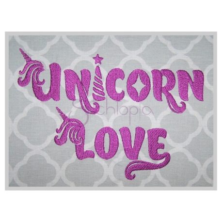 Stitchtopia Unicorn Love Embroidery Font